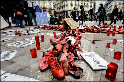 Cuatro mujeres continúan en huelga contra la violencia machista, en la Puerta del Sol