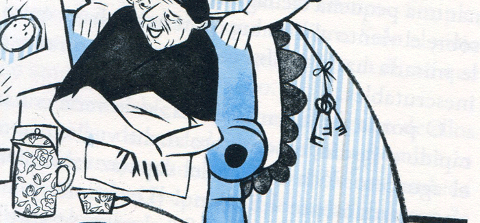 Ilustración de Begoña Fumero, para la edición de Traspiés de El hombre que amaba las islas.