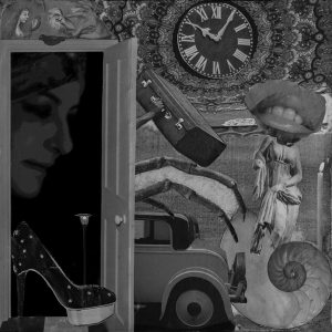 Quimera del desorden. Collage de Emi Yagüe incluido en 'Traspiés voluntarios'.