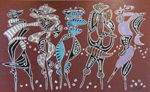 t the Alchemists' Ball, 2002. Cuadro de © Penelope Rosemont.