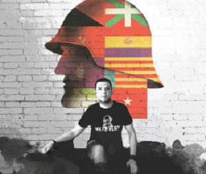 Acto en apoyo a Marco Antonio Santos, militar sancionado por declararse republicano.