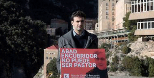 Miguel Ángel Hurtado, victima del monje Andreu Soler, y promotor de la campaña 'El abuso sexual no prescribe'.