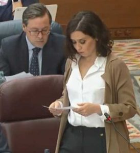 Isabel Díaz Ayuso, presidenta de la Comunidad de Madrid.