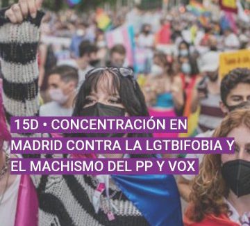 Concentración en defensa de las leyes LGTBI y Trans en Madrid