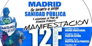 Convocatoria de manifestación en defensa de la Sanidad Pública madrileña.