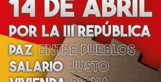 Convocatoria de manifestación por la Tercera República el próximo domingo 14 abril